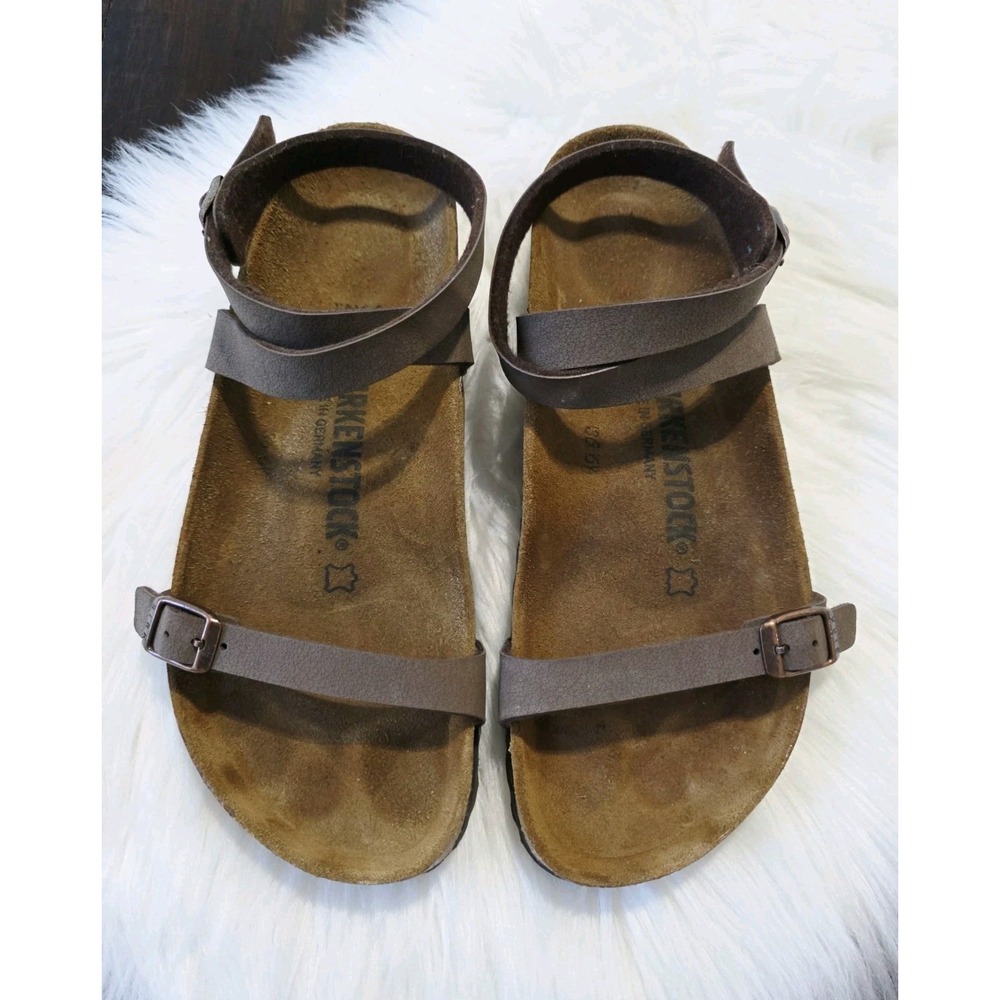 Birkenstock Yara Brown Ankle Strap Sandals Women's Size 38 US Size 7